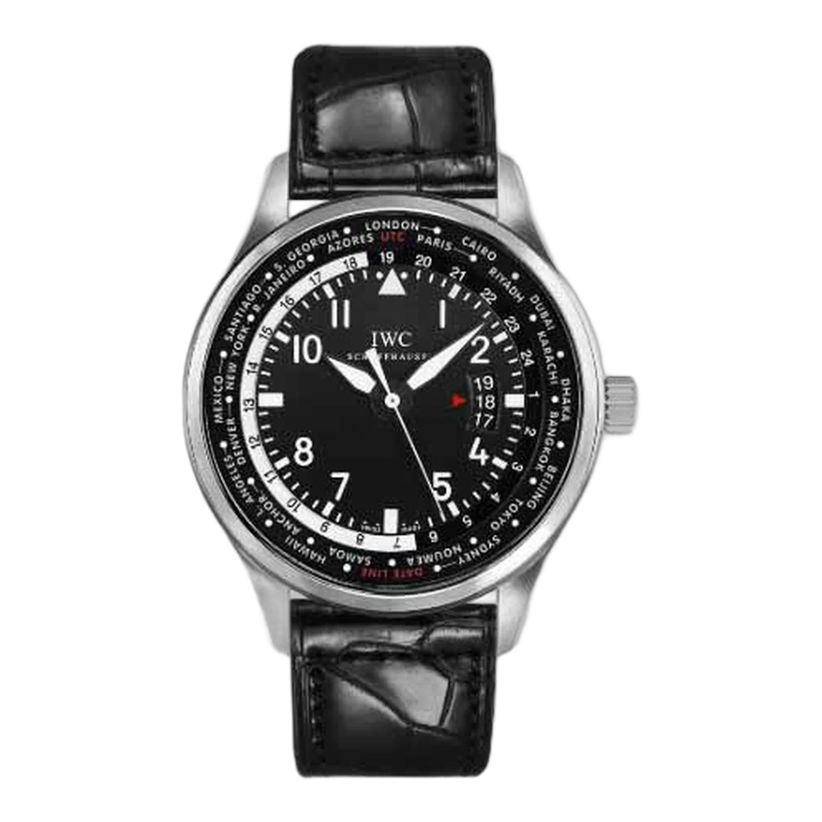 Iwc Pilot Worldtimer Stainless Steel 45Mm Men's Watch