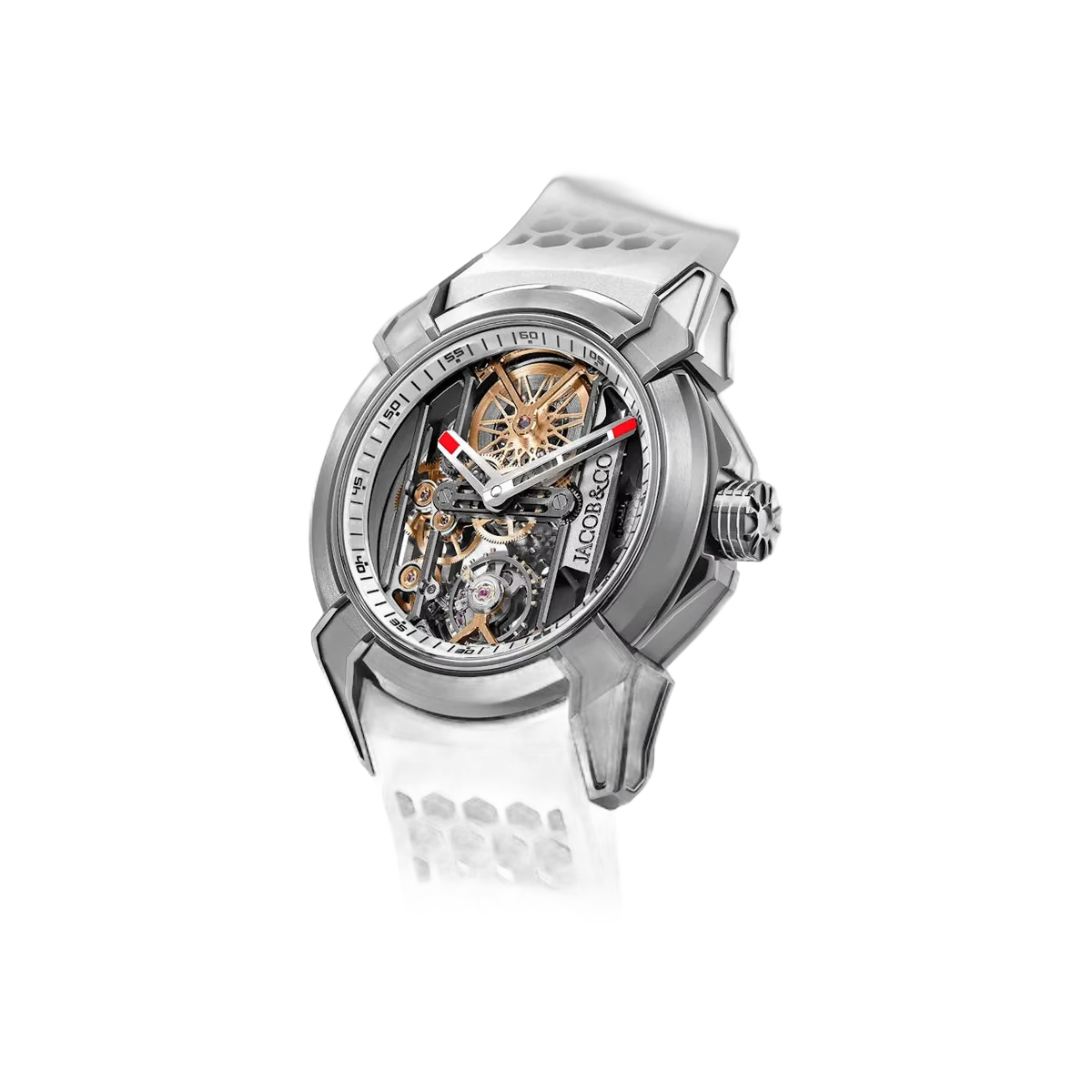 Jacob & Co. Epic X Skeleton EX110.20.AA.AI.A Titanium White 44mm Skeleton Dial Men's Watch