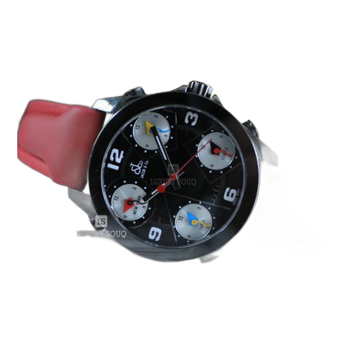 Jacob & Co. Five Time Zone Black Pvd Dial Steel 40Mm Men's Watch