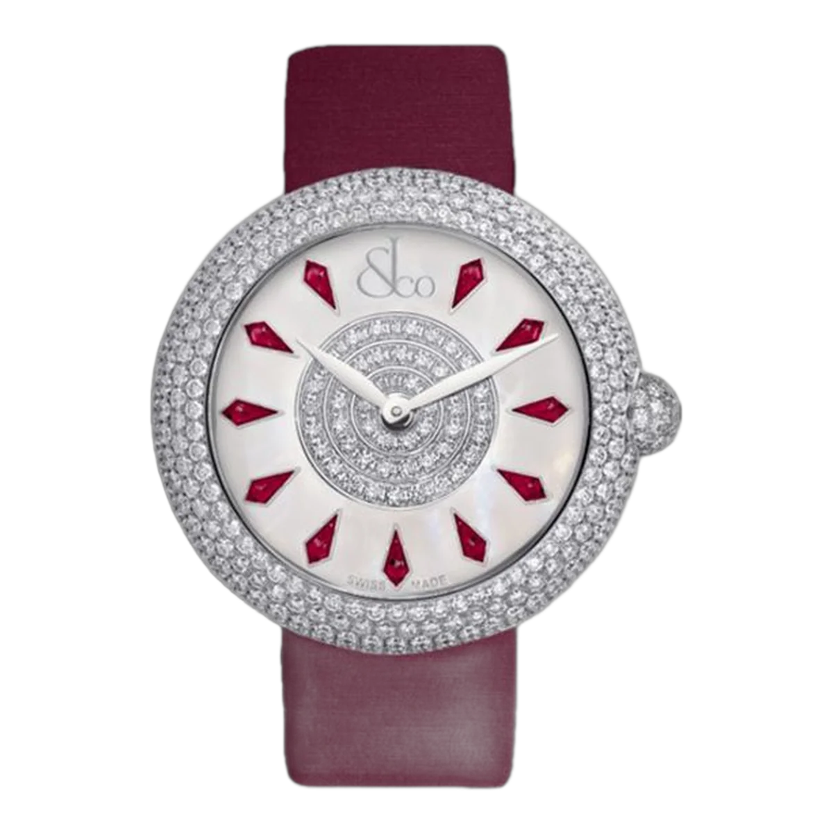Jacob & Co Grand Complication Masterpieces BQ030.10.RH.KC.A Brilliant Steel Brilliant Half Pave Rubies 44mm Ladies Watch