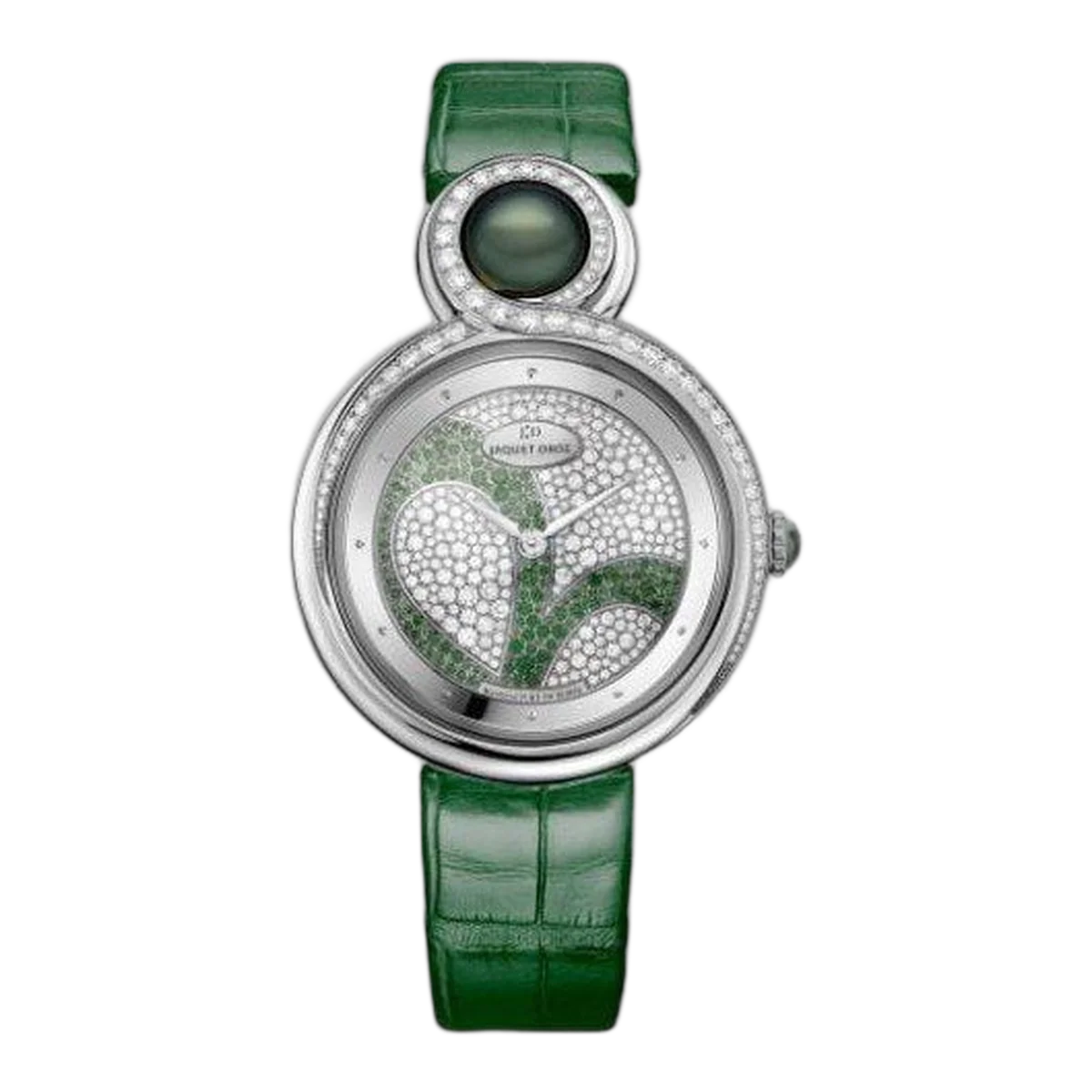 Jaquet Droz Clover Leaf 18Kt White Gold 35Mm Ladies Watch