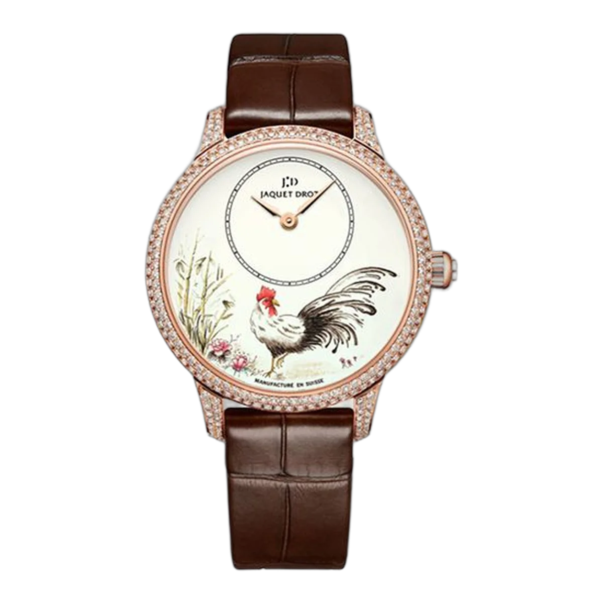 Jaquet Droz Les Ateliers D'Art Petite Heure Minute Enamel Painting 35Mm Ladies Watch Ref. J005003222