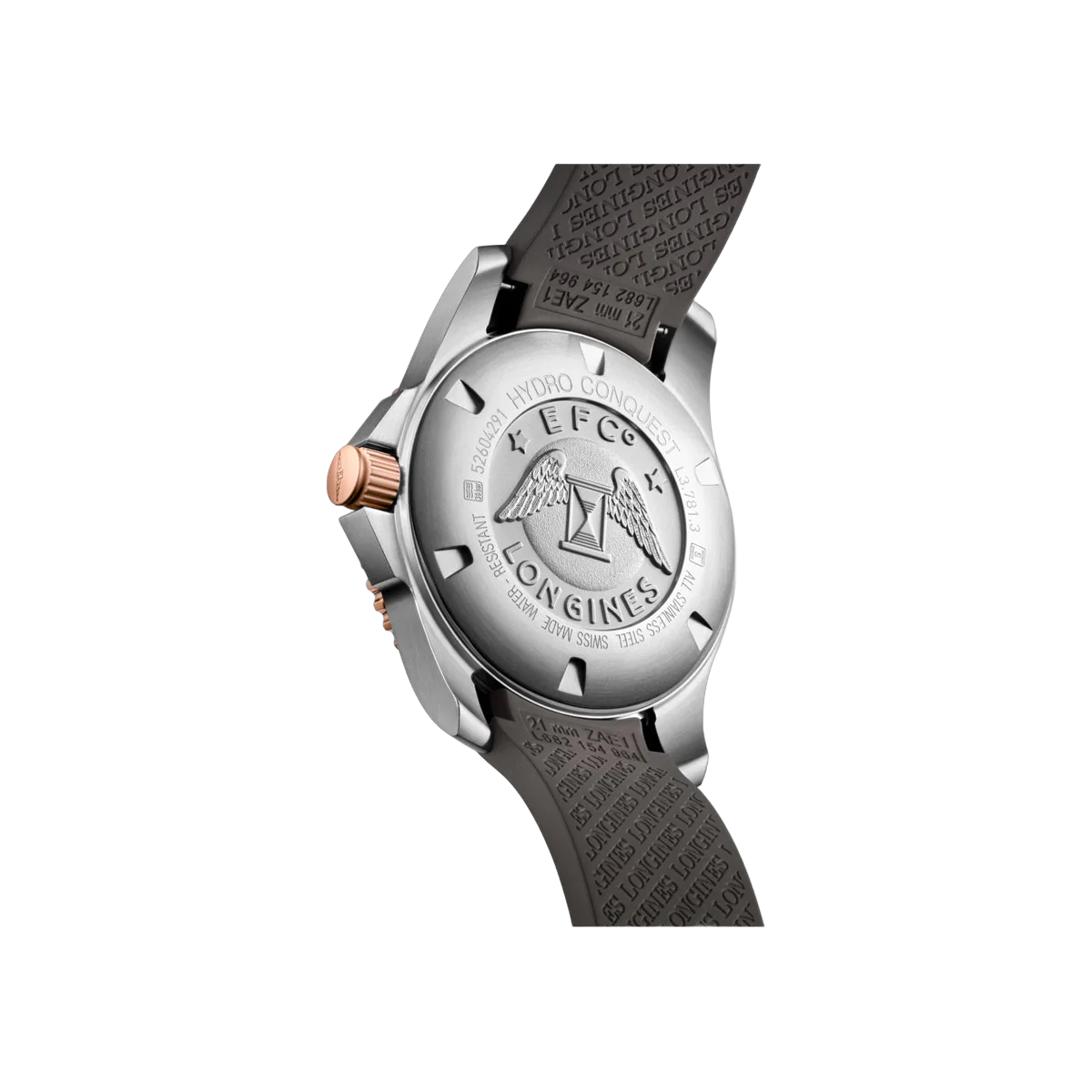 Longines Hydroconquest L3.781.3.78.9 Stainless Steel Sunray Gray Dial 41mm Men's Watch – additional product photo 3