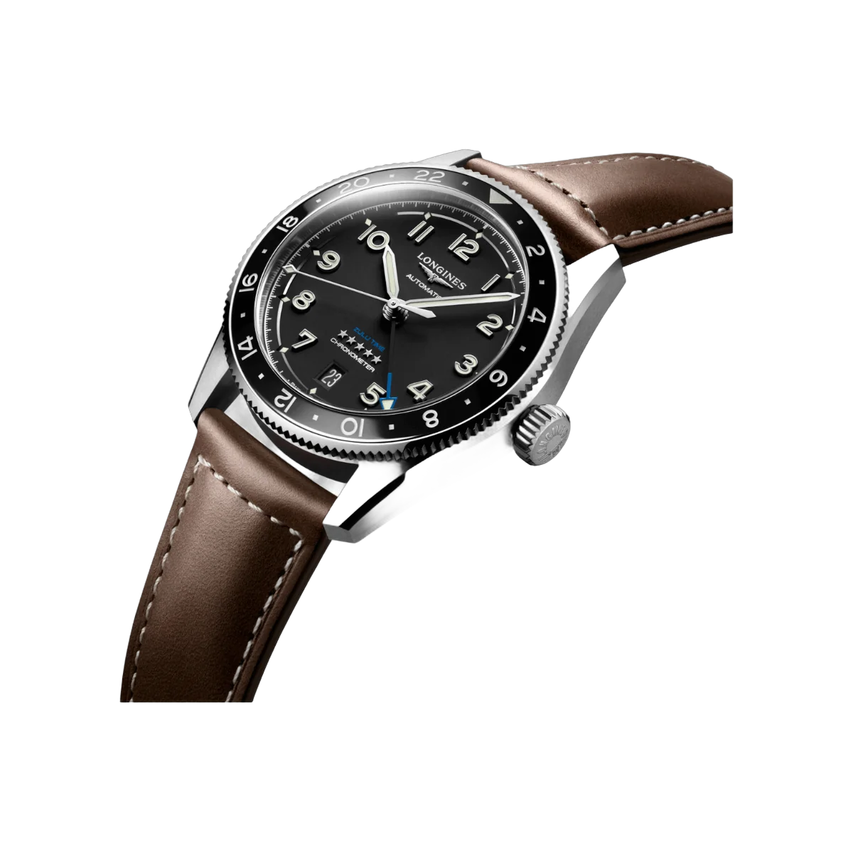 Longines Spirit Zulu Time L38024532 Automatic Stainless steel 39mm Black Dial Mens Watch – additional product photo 4