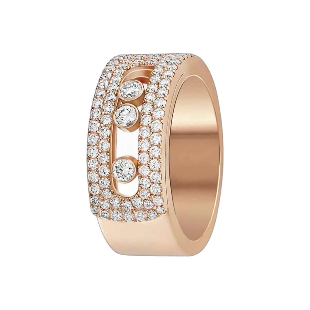 Messika Move Noa Gm 10102-PG-52 Pave Pink Gold Diamond Ring – additional product photo 3