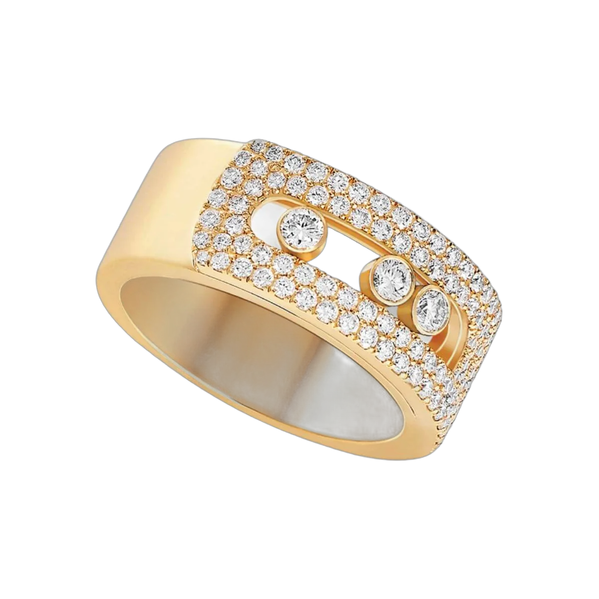 Messika Move Noa Pave 10102-YG Yellow Gold Diamond Ring – additional product photo 2