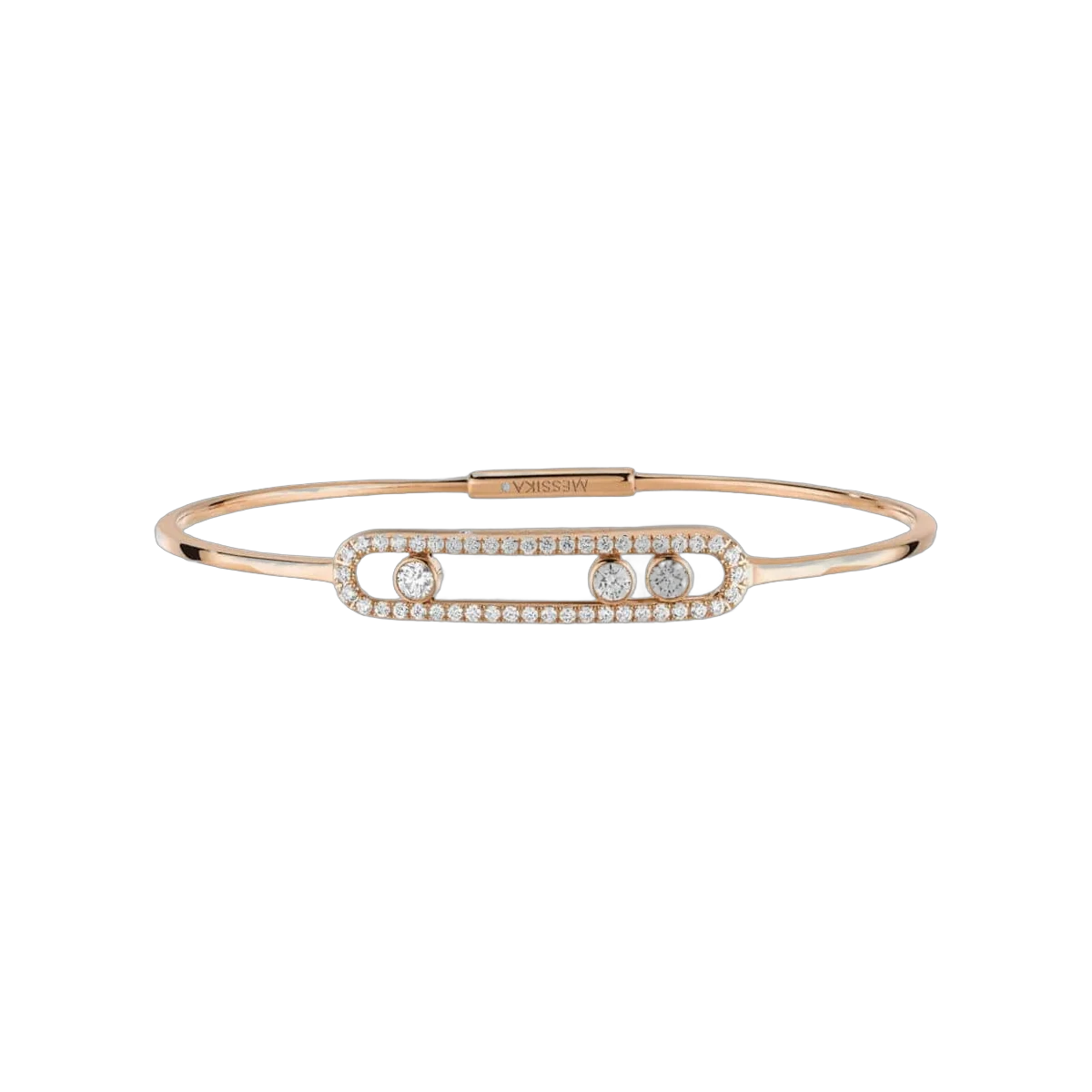 Messika Move Pave Thin 05032-PG Rose Gold Diamond Bracelet – additional product photo 3