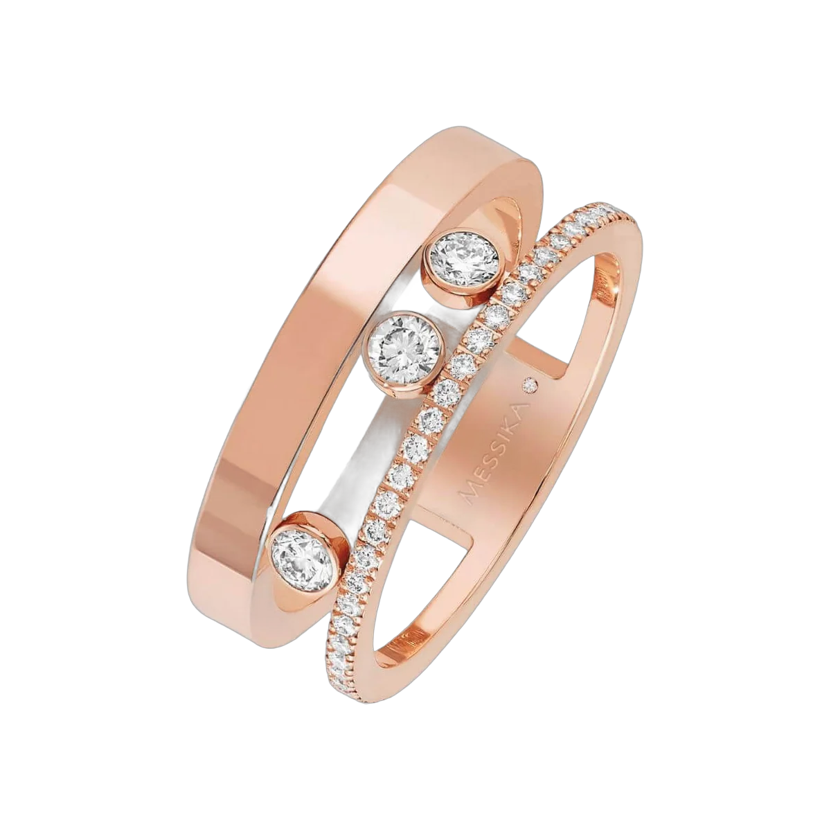 Messika Move Romane 06516-PG Pink Gold Diamond Ring