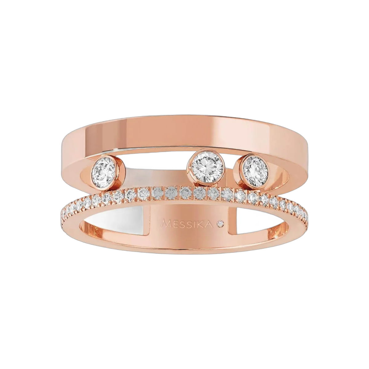 Messika Move Romane 06516-PG Pink Gold Diamond Ring – additional product photo 3