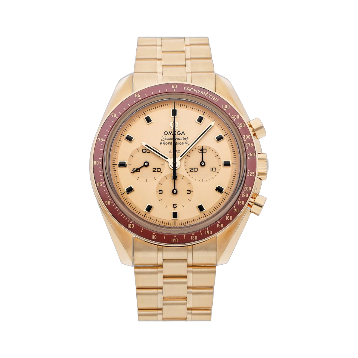 Omega Speedmaster 310.60.42.50.99.001 Anniversary Series 42mm "Apollo 11 50th" Moonshine Gold Yellow Dial