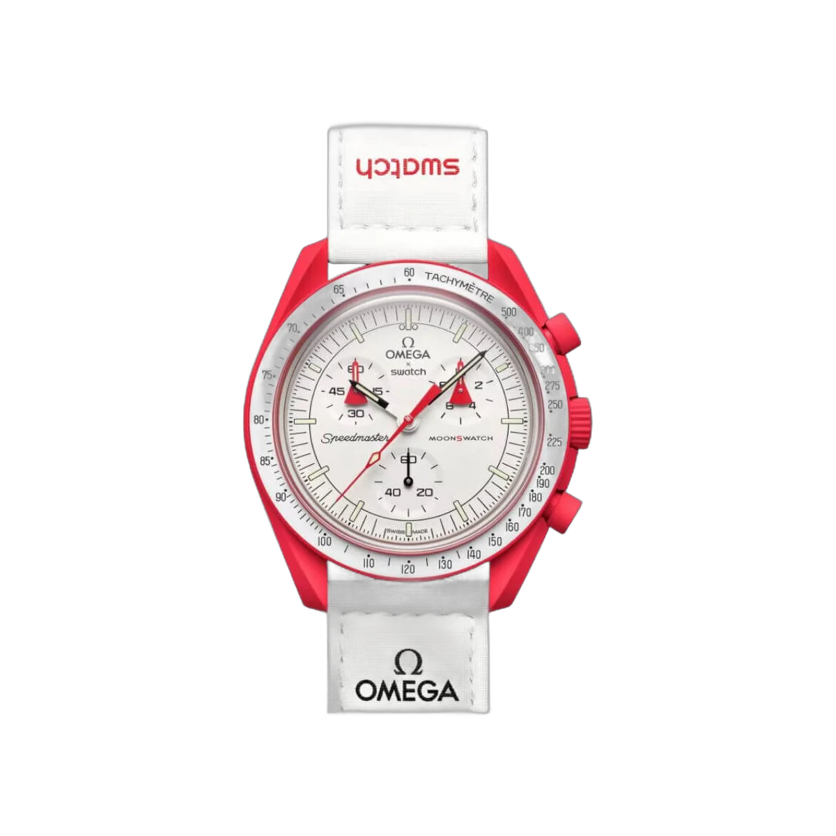 OMEGA×swatch オメガ×スウォッチ/ミッショントゥマーズ/SO33R100/OMEGA/ABランク/67【中古】 Omega X Swatch Mission To Mars So33R100 Moonswatch Red Bioceramic 42Mm