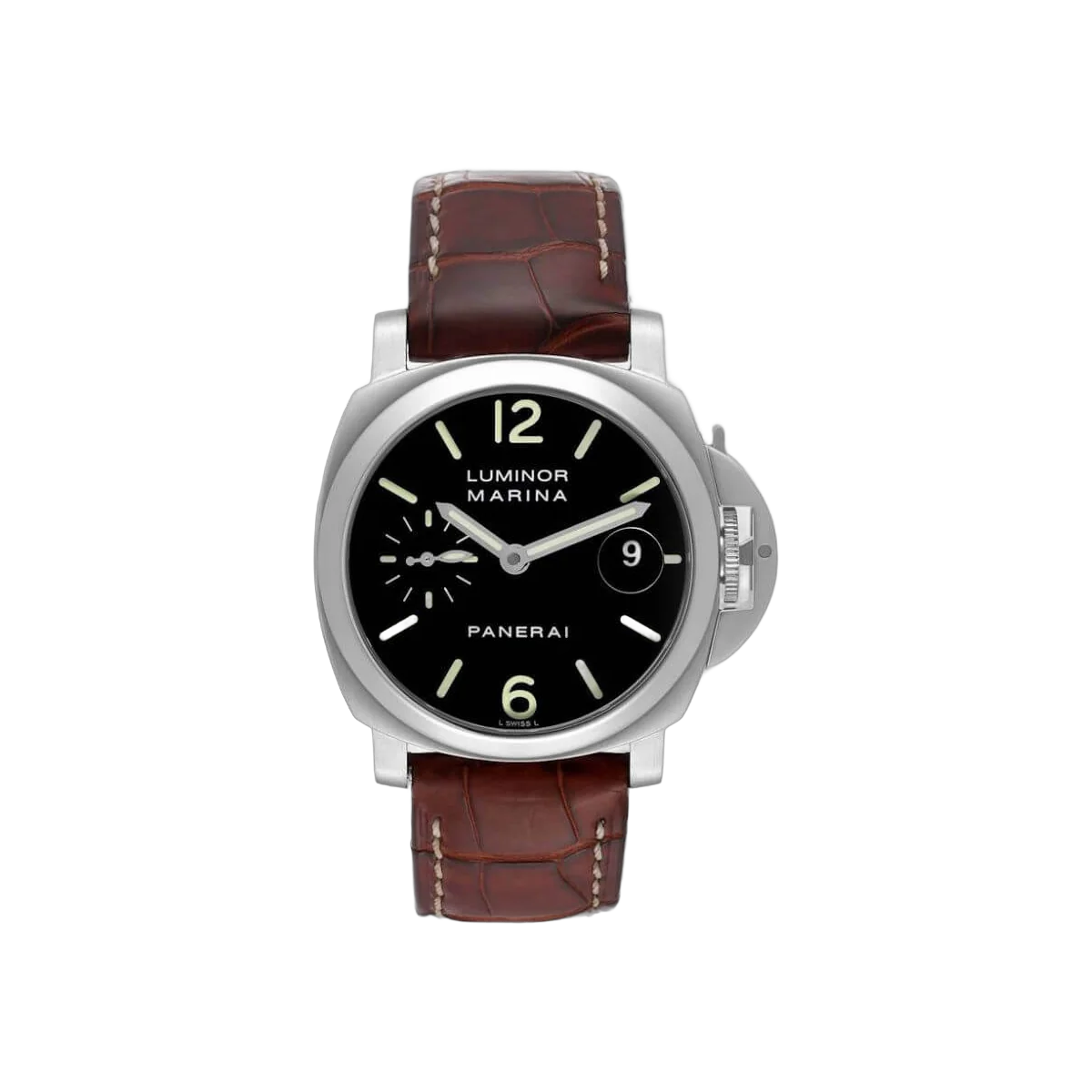 Panerai Contemporary Luminor PAM00048 Stainless Steel 40Mm Black Dial