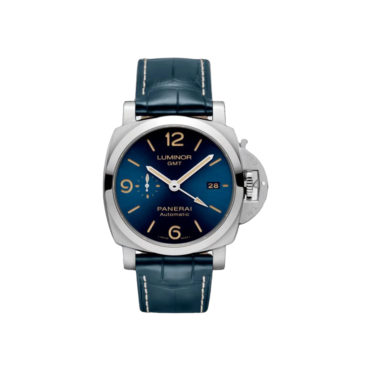 Panerai Luminor PAM01033 Gmt 44Mm Stainless Steel Blue Dial