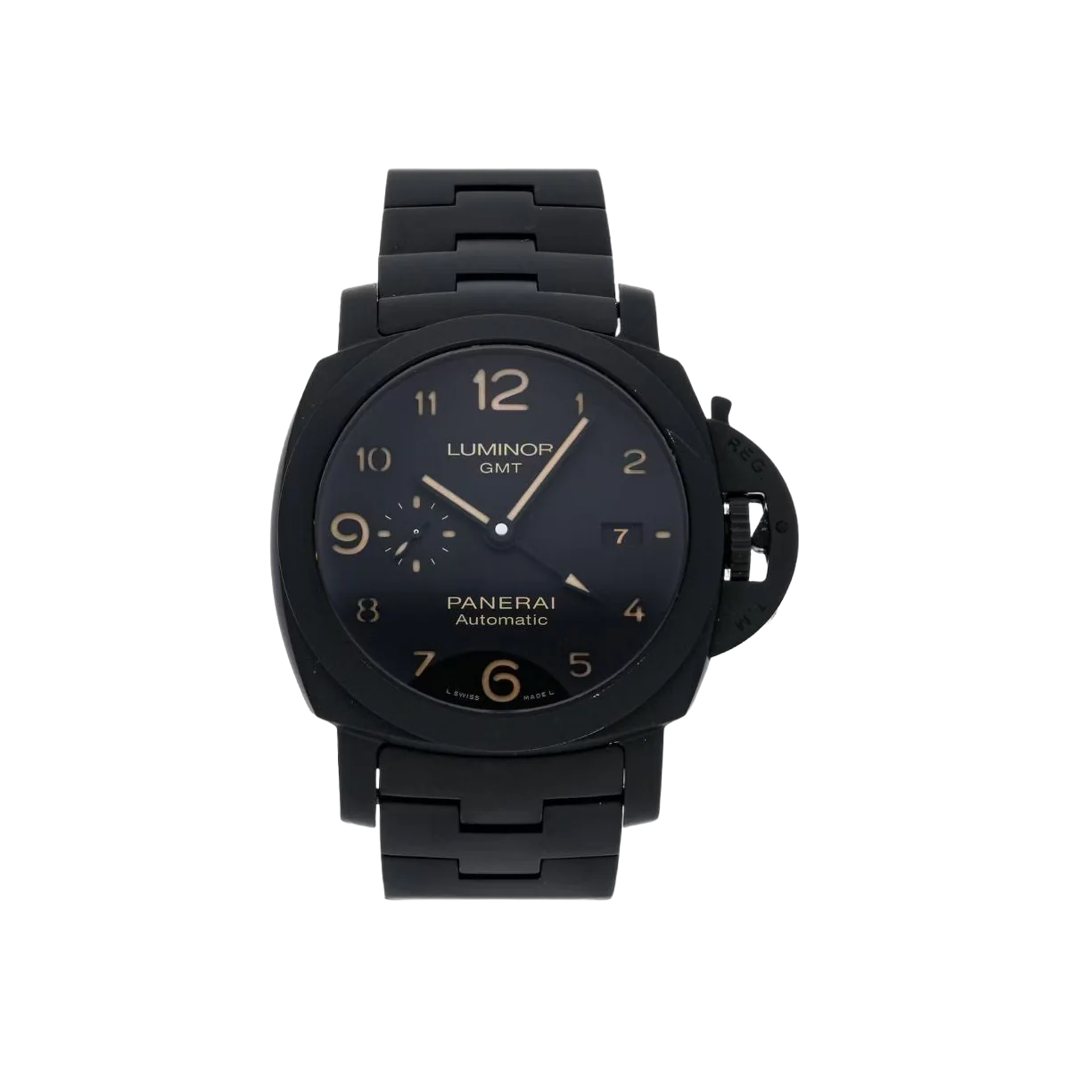 Panerai Tuttonero Luminor Pam01438 Gmt Black Dial