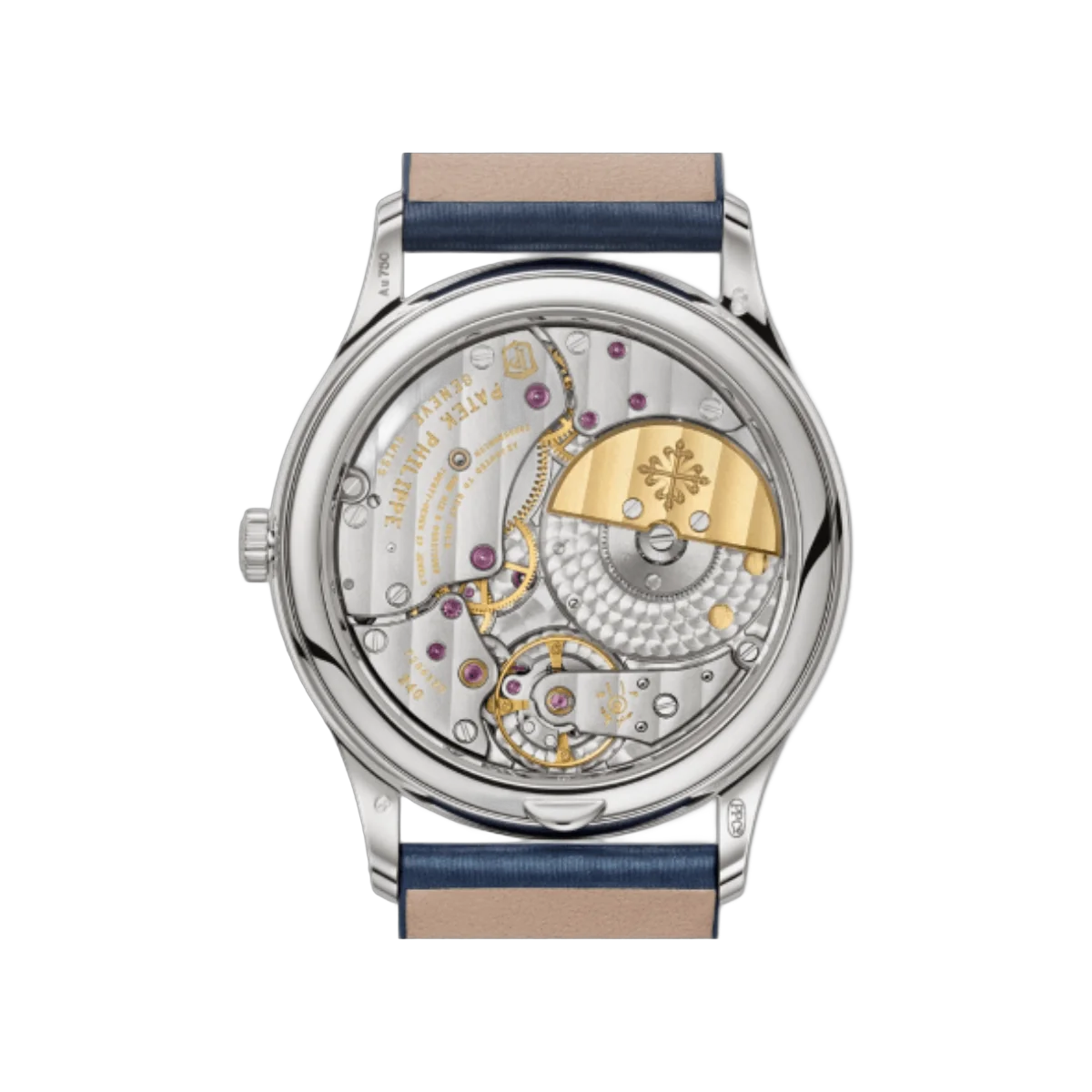 Patek Philippe Calatrava 4997/200G-001 Blue Dial Diamond Bezel 18K White Gold Blue Satin Straps – additional product photo 2