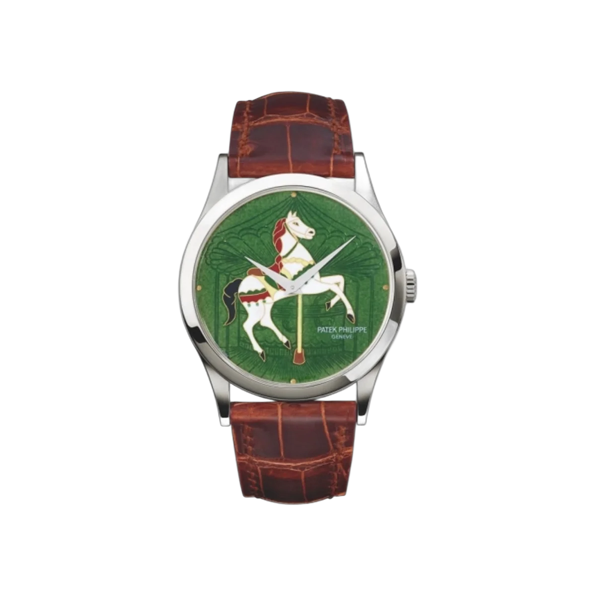 Patek Philippe Calatrava 5077P-061 Platinum Limited Edition 37mm Carousel Green Men's Watch