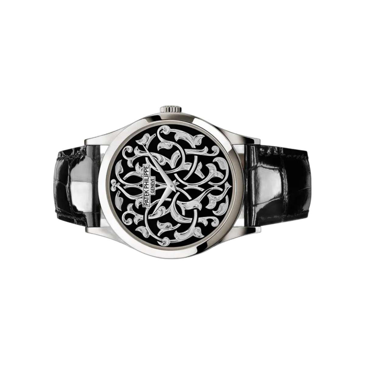 Patek Philippe Calatrava 5088/100P-001 Automatic Crocodile Skin 38mm Black Dial Mens Watch – additional product photo 2