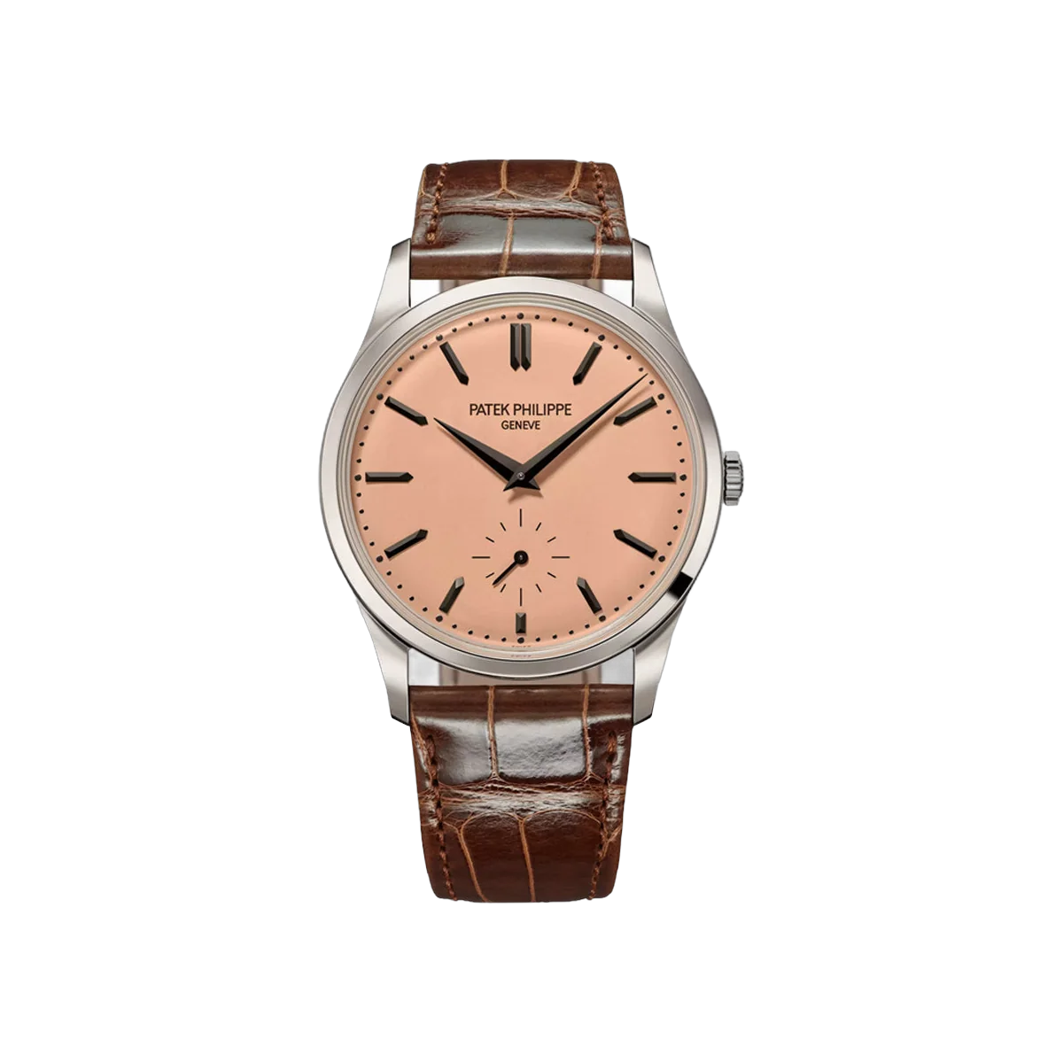 Patek Philippe Calatrava 6196P-001 Manual Winding Platinum Rose-Gilt Opaline Dial 38mm Unisex Watch