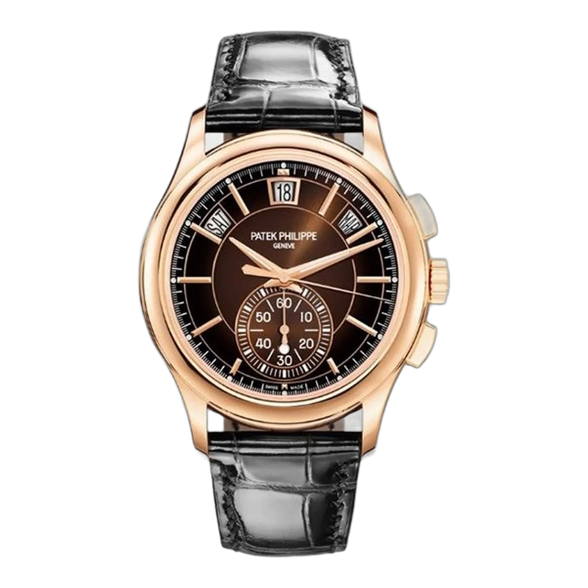 Patek Philippe Complications 5905R-001 Chronograph Brown Sunburst 18K Rose Gold Men's Watch