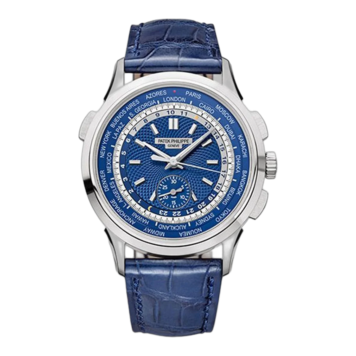 Patek Philippe Complications 5930G-010 Automatic 18K White Gold 39.5Mm Blue Dial Men's Watch