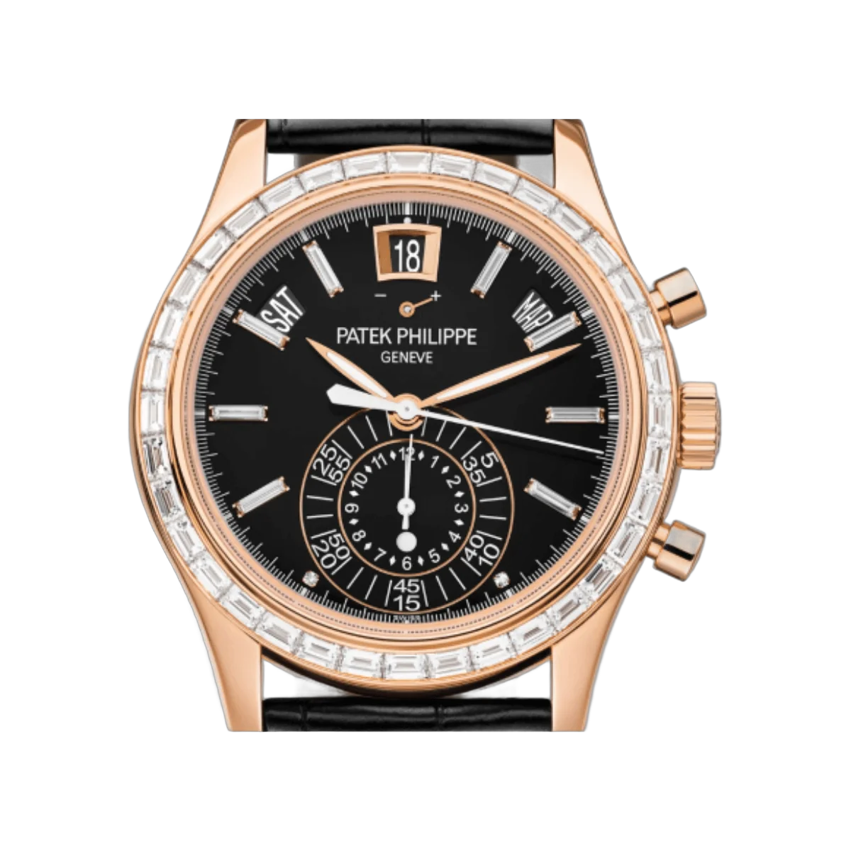 Patek Philippe Complications 5961R-010 Ebony Black Dial Baguette 18K Rose Gold – additional product photo 4