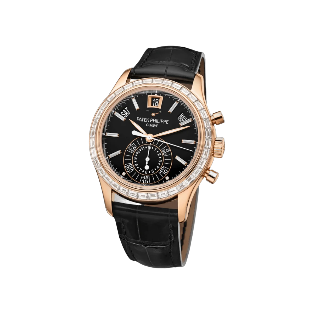 Patek Philippe Complications 5961R-010 Ebony Black Dial Baguette 18K Rose Gold – additional product photo 6