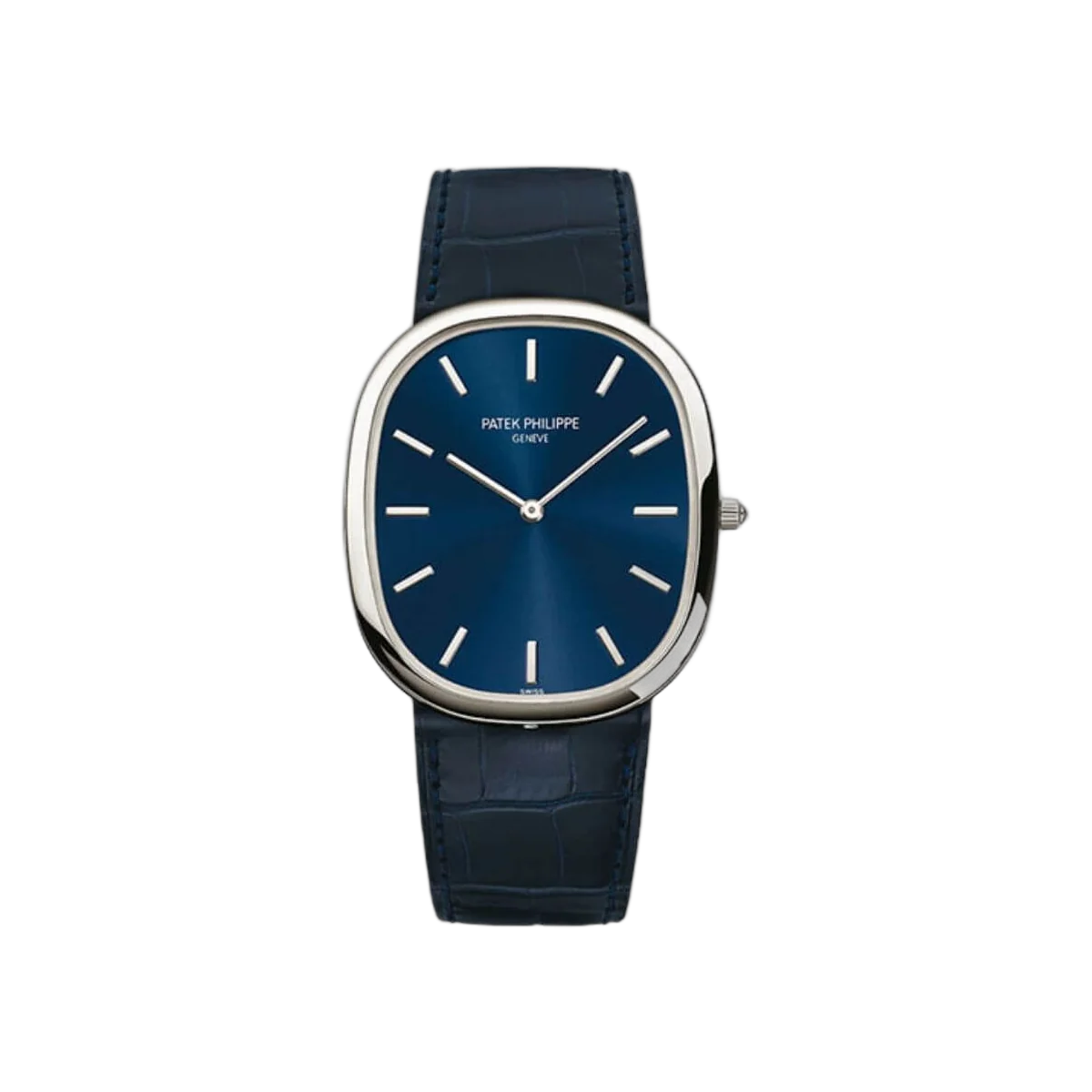 Patek Philippe Golden Ellipse 5738P-001 Blue Gold Sunburst Platinum