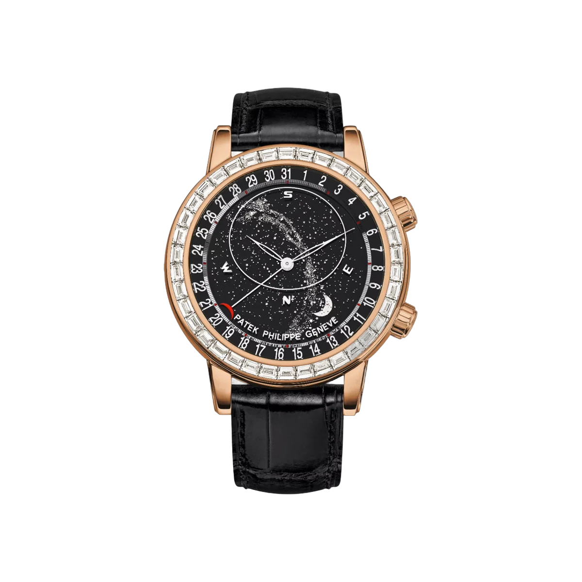 Patek Philippe Grand Complications 6104R-001 Celestial 18K Rose Gold Baguette Diamond-Set Men's Watch