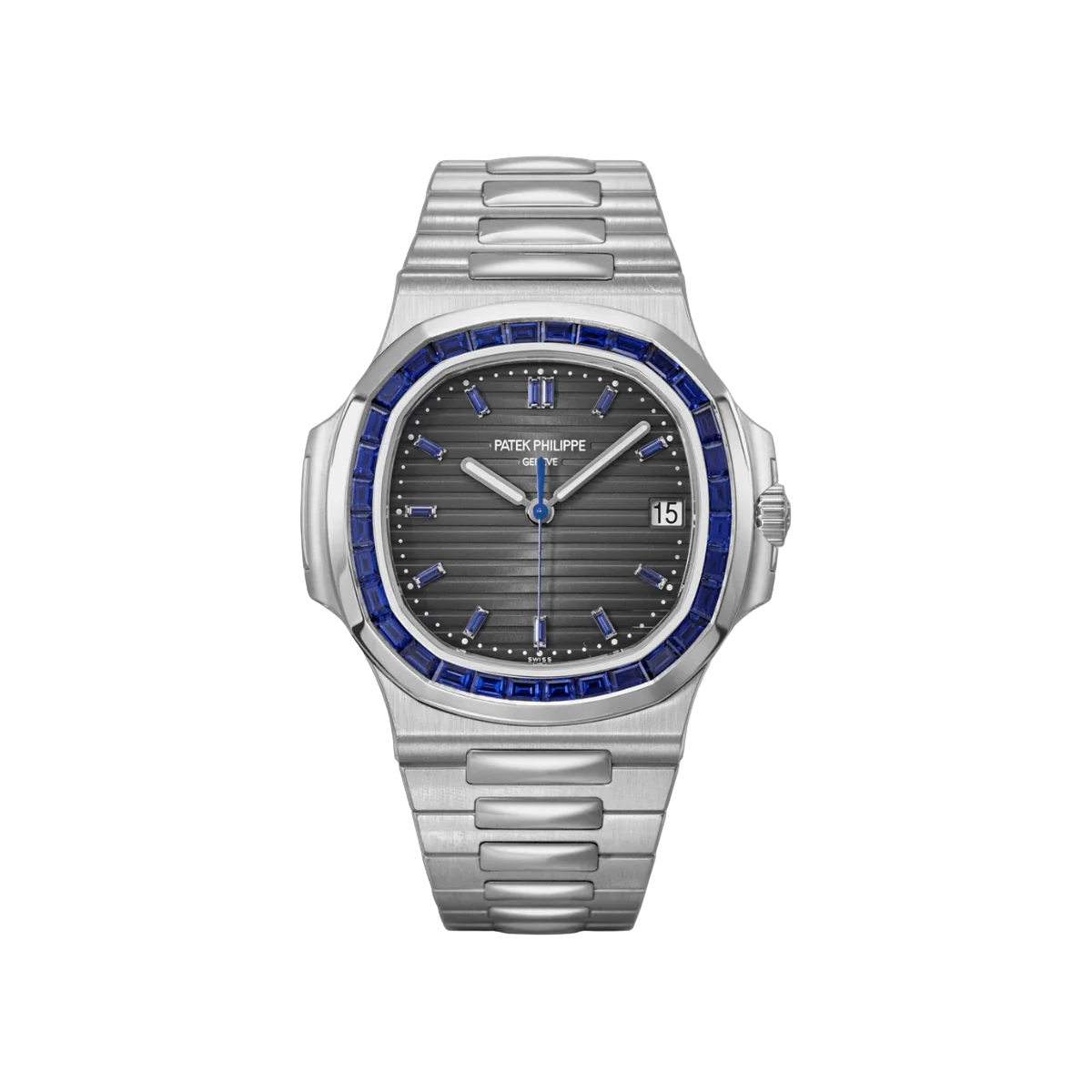 Patek Philippe Nautilus 5711/111P-001 Blue Sapphire Baguette Platinum