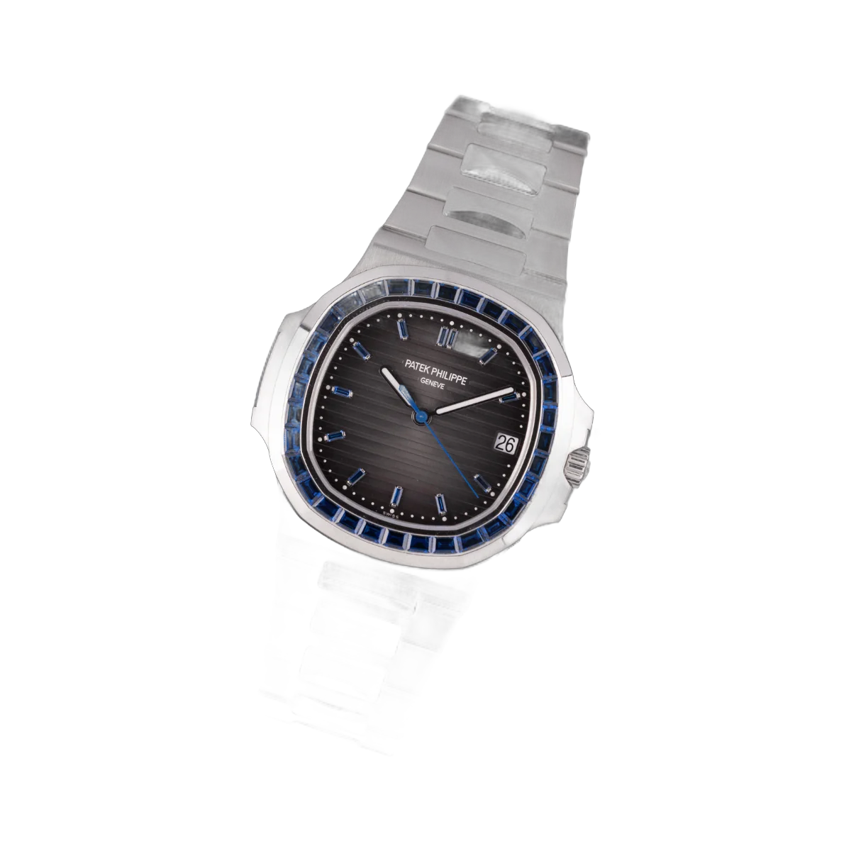 Patek Philippe Nautilus 5711/111P-001 Blue Sapphire Baguette Platinum – additional product photo 4