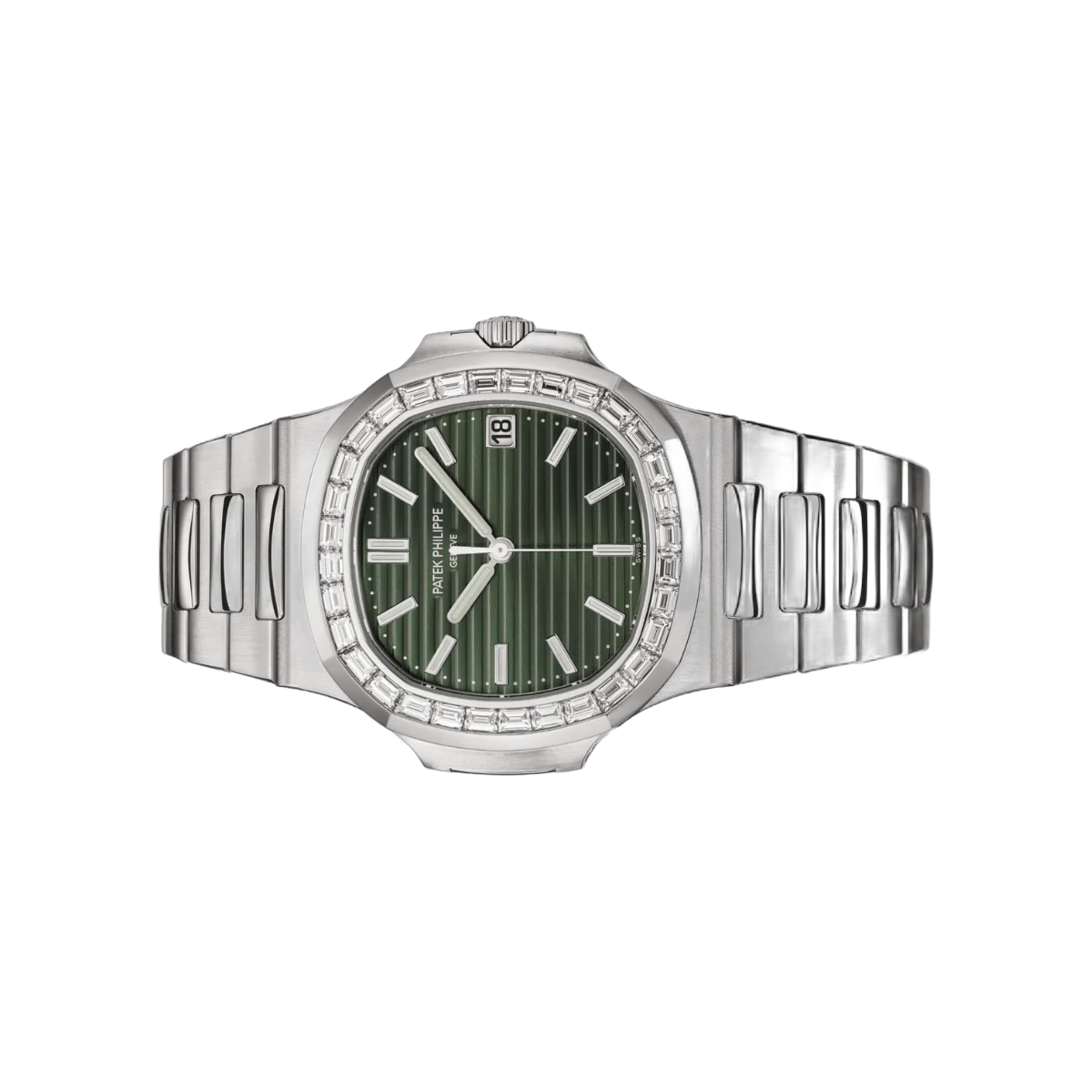 Patek Philippe Nautilus 5711/1300A-001 Baguette-Cut Bezel 40mm Olive Green Index Dial Mens Watch – additional product photo 2