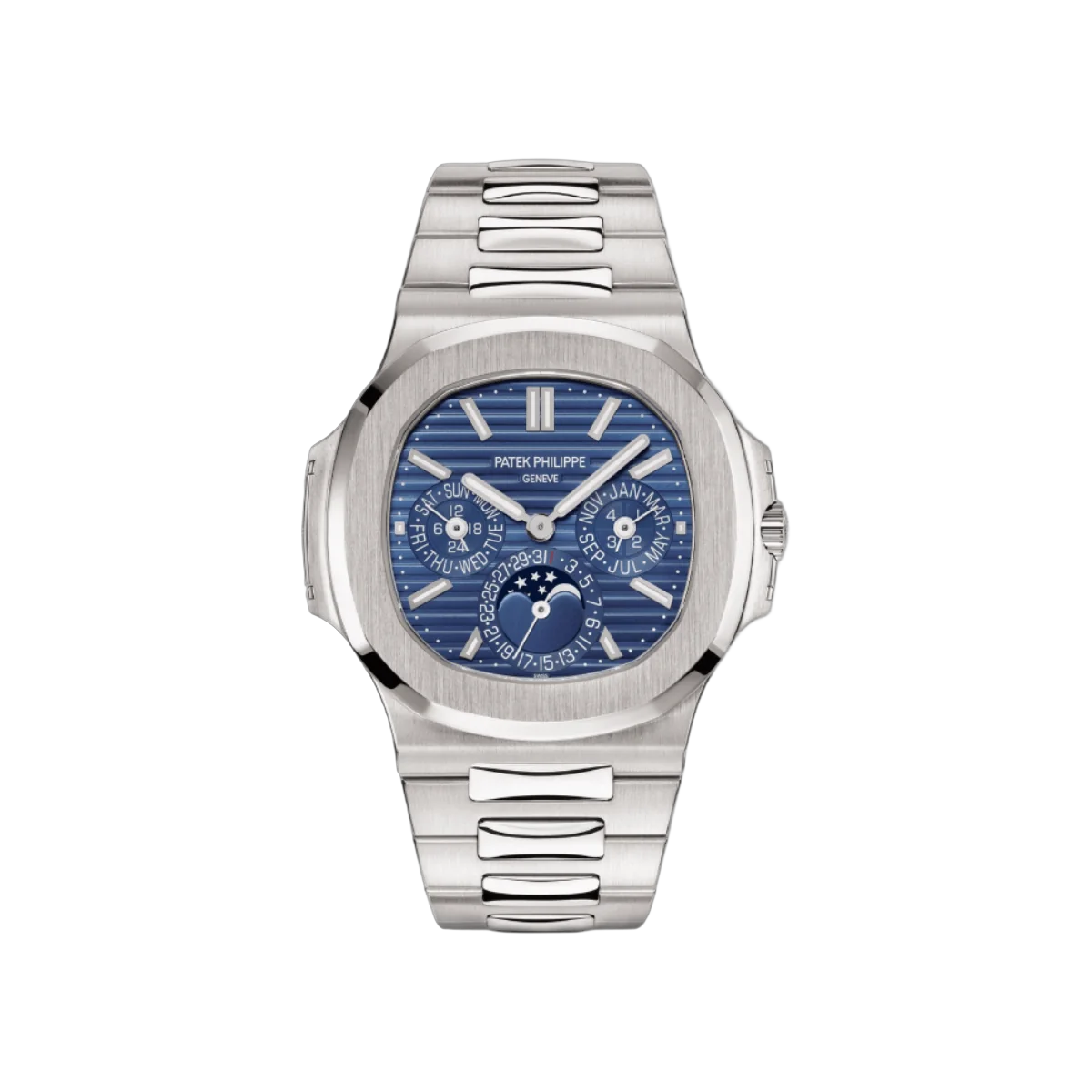 Patek Philippe Nautilus 5740/1G-001 Perpetual Calendar 18Kt White Gold 40mm Blue Index Dial Men's Watch – additional product photo 2