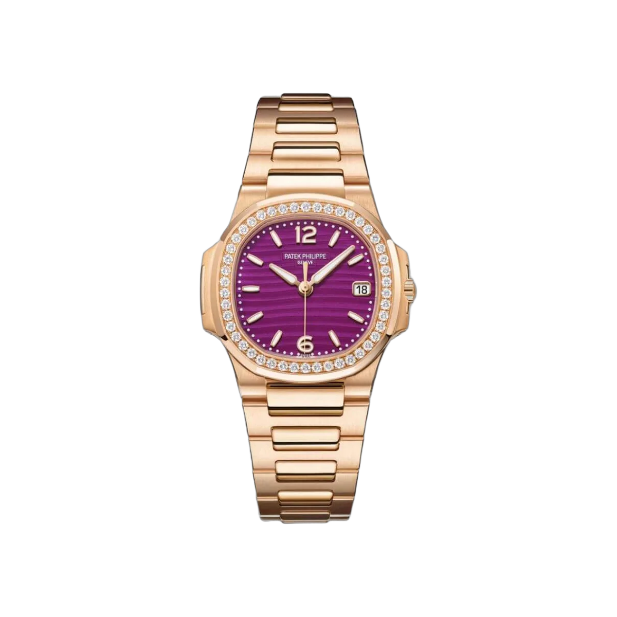 Patek Philippe Nautilus 7010/1R-013 Rose Gold And Diamond Purple Dial
