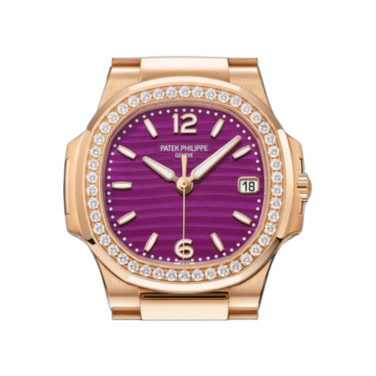 Patek Philippe Nautilus 7010/1R-013 Rose Gold And Diamond Purple Dial – additional product photo 6