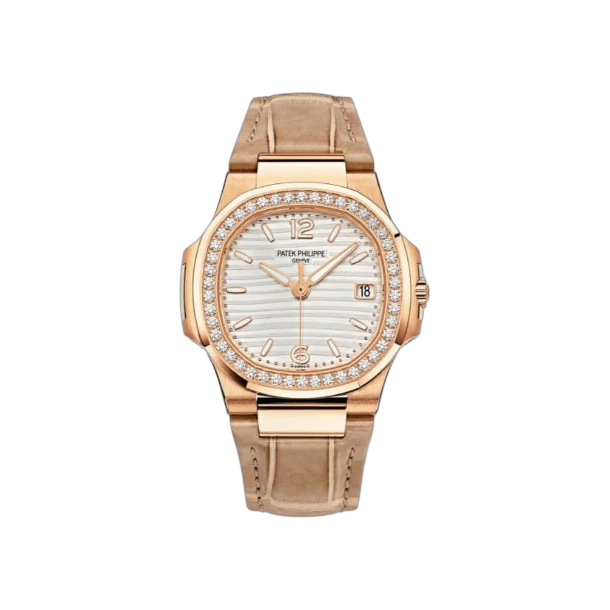 Patek Philippe Nautilus 7010R-011 White Index Dial Diamond-Set Bezel