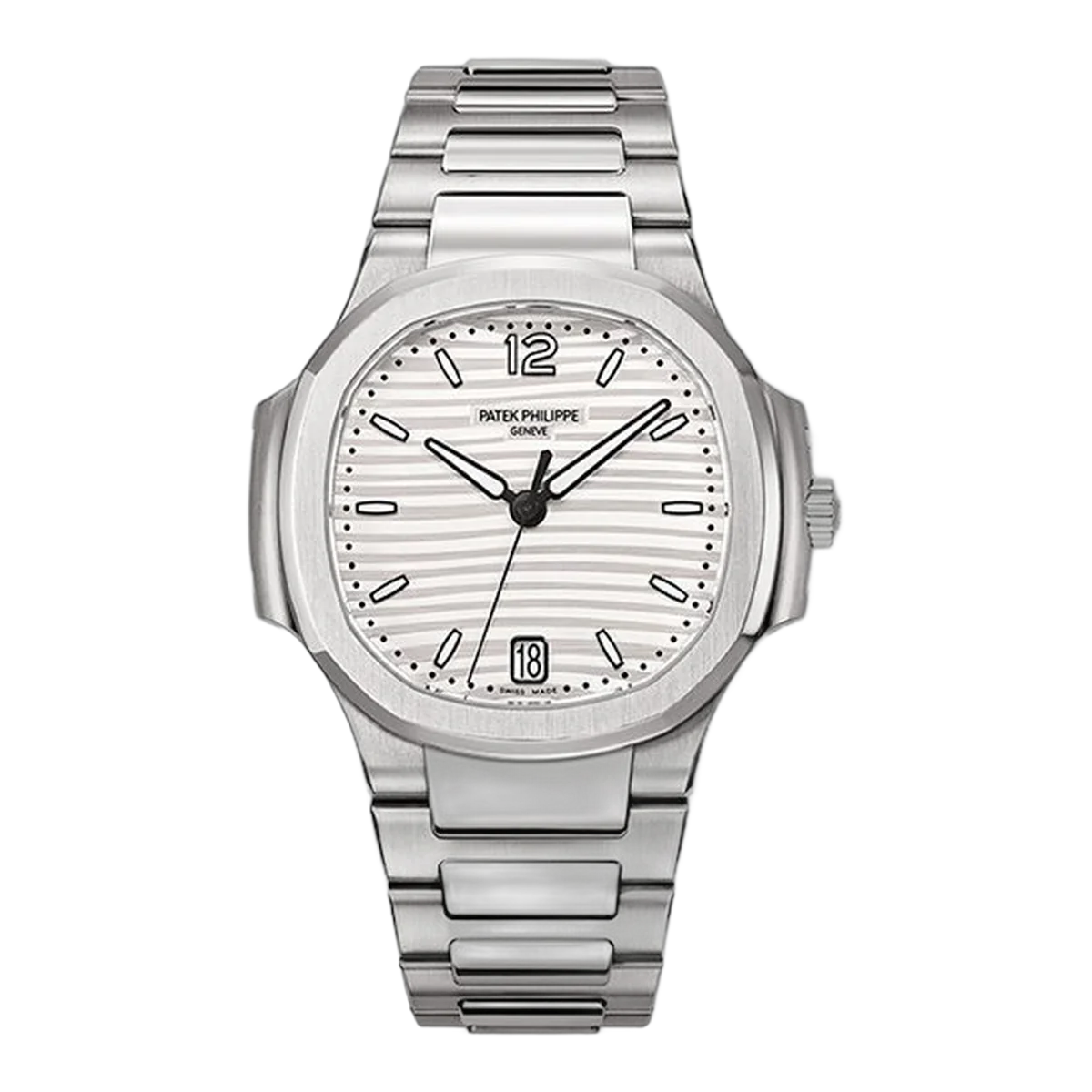 Patek Philippe Nautilus 7118/1A-010 Silvery Opaline Dial 35.2Mm Stainless Steel Ladies Watch