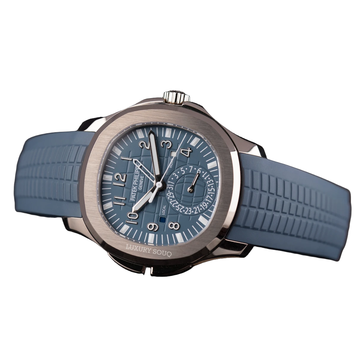 Patek Philippe Aquanaut Travel Time 5164G-001 White Gold Blue Dial 41mm Men's Watch