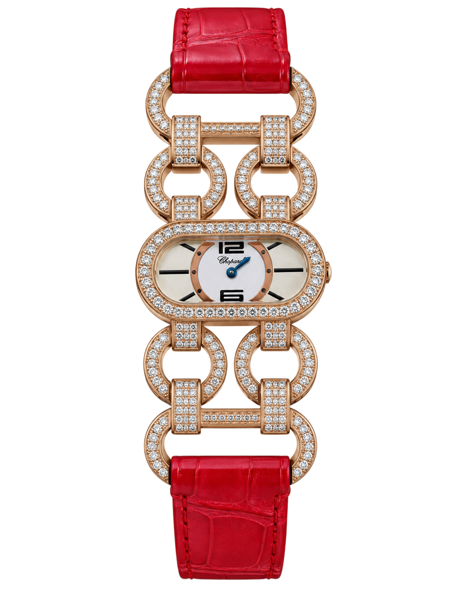 Chopard Lady Watch MOP Dial Yellow Gold Diamond Bezel 139217-C105332