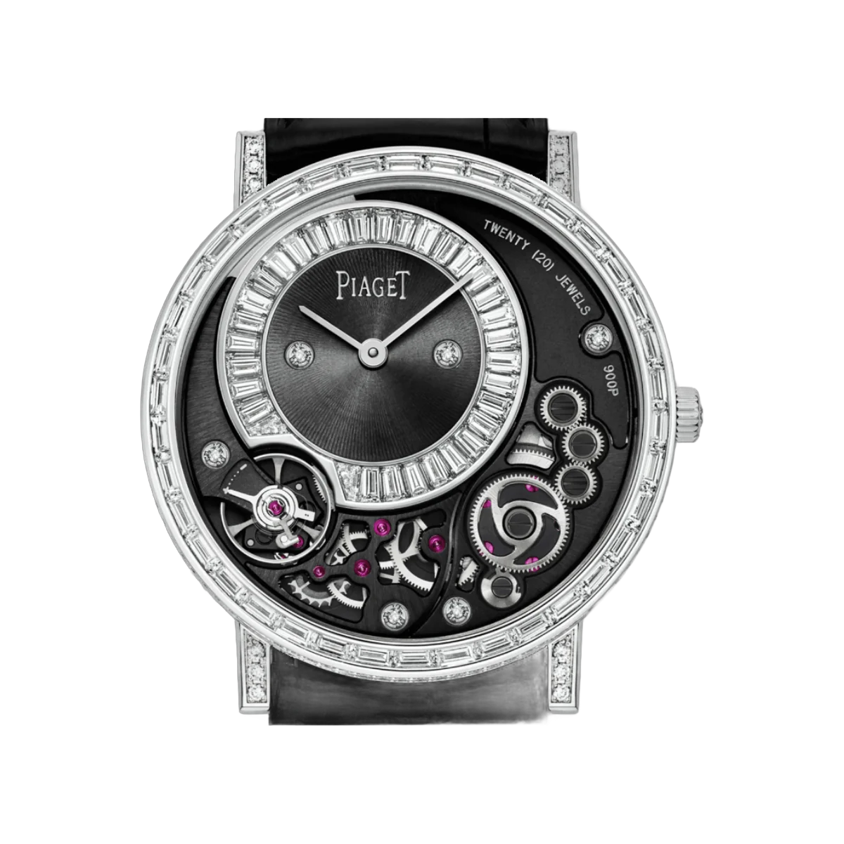 Piaget Altiplano 900P G0A39120 White Gold Baguette Diamond 38mm Gray Dial Womens Watch – additional product photo 3