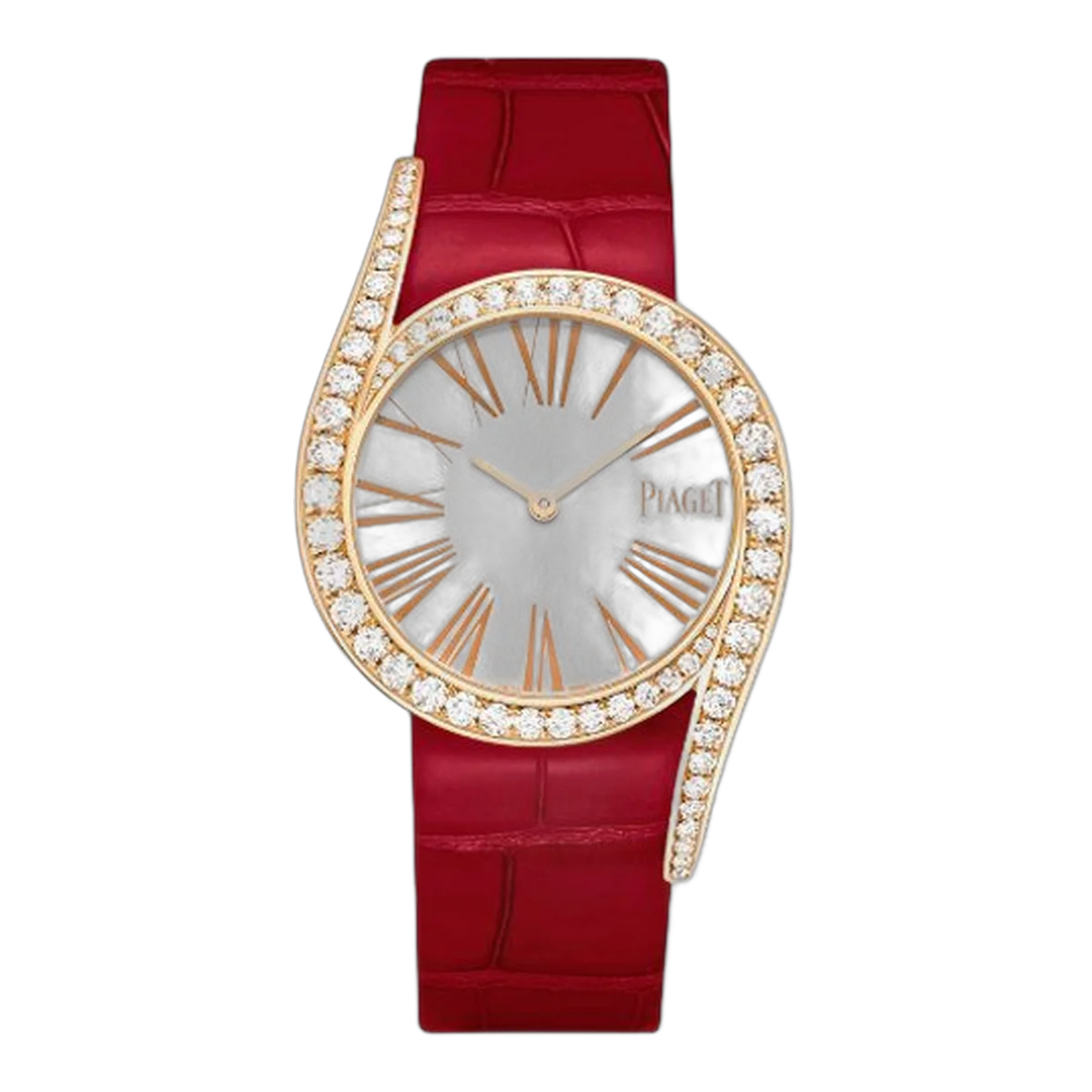 Piaget Limelight Gala G0A43361 Diamond Set Bezel 32Mm 18K Rose Gold Leather Straps Women's Watch