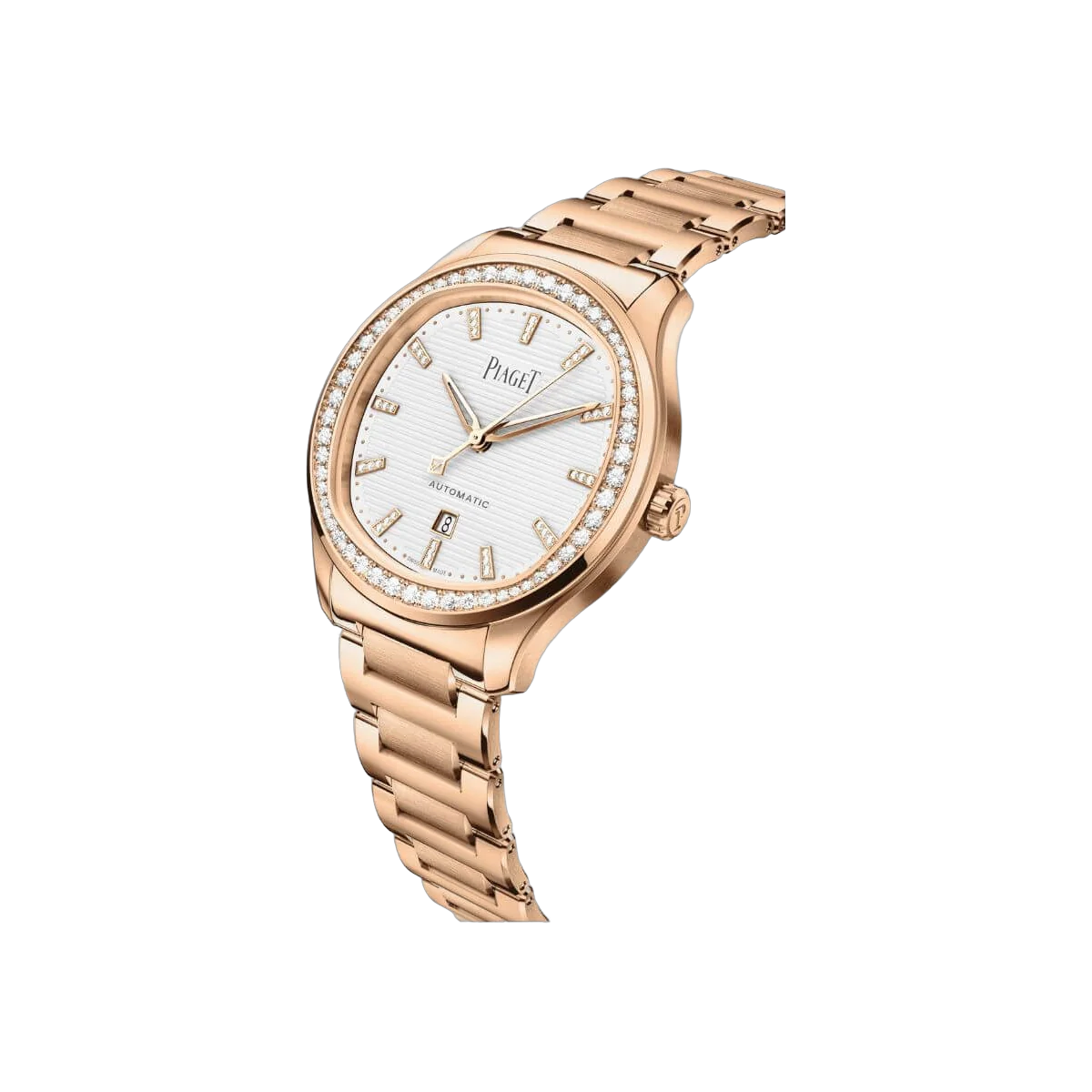 Piaget Polo G0A46020 Date Diamond Bezel 18K Rose Gold White Dial – additional product photo 3