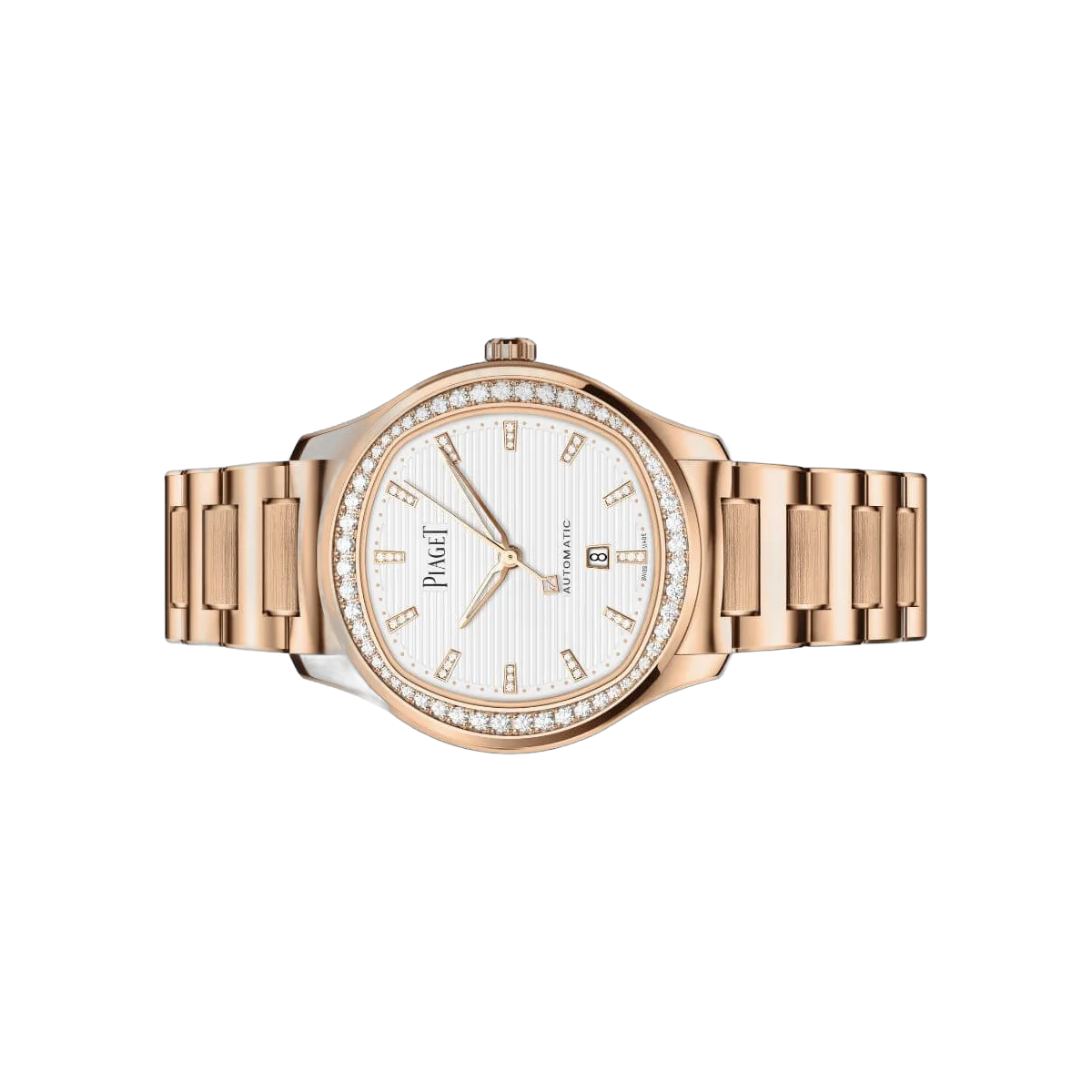 Piaget Polo G0A46020 Date Diamond Bezel 18K Rose Gold White Dial – additional product photo 5