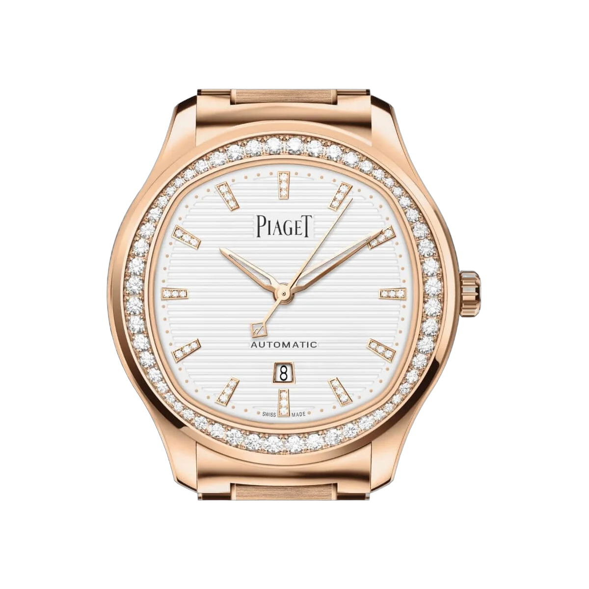 Piaget Polo G0A46020 Date Diamond Bezel 18K Rose Gold White Dial – additional product photo 6