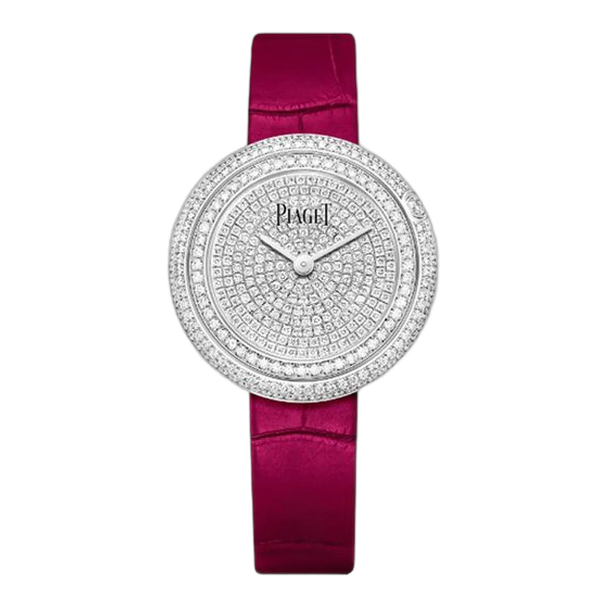 Piaget Possession White Gold Diamond Paved Dial Pink Strap Novelty Ref. G0A44299