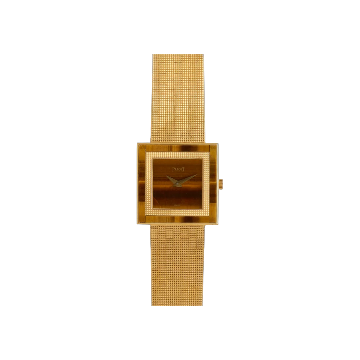 Piaget Tiger Eye 9200C4 Vintage Yellow Gold Manual Wind Gold Dial 25mm Ladies Watch