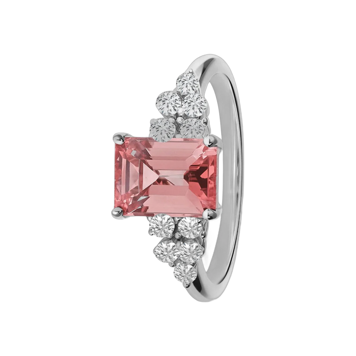 PINK TOURMALINE OCTAGONAL RING-F-G/VS 3.30 CTS- R28R,Total Wt -4.65gm – additional product photo 2