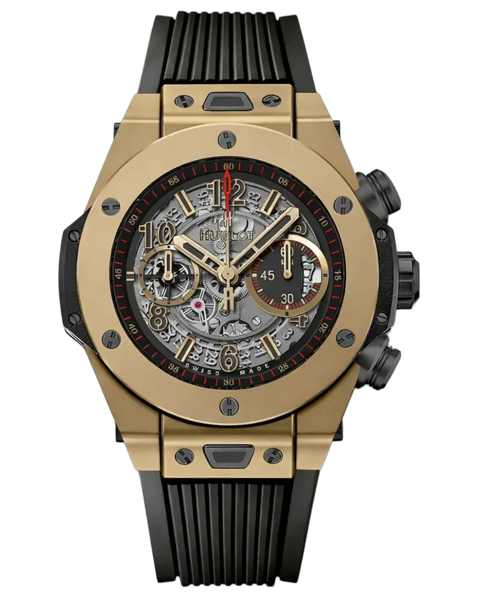 Hublot Big Bang Unico Automatic YG Skeleton Dial 411.MX.1138.RX 45mm 18K Yellow Gold & Titanium