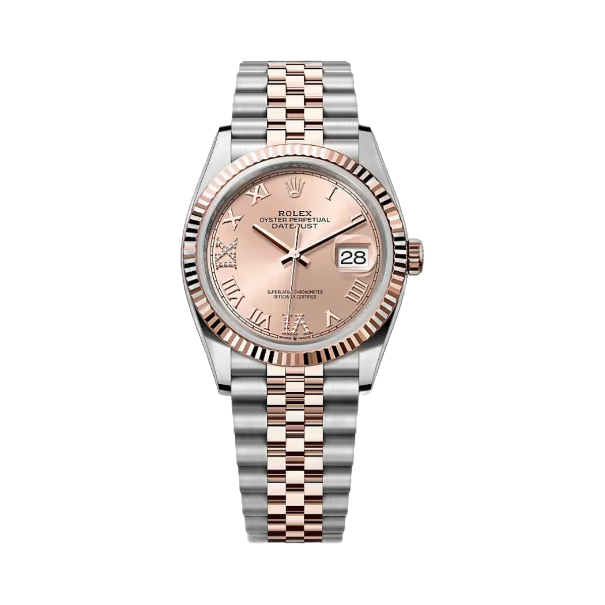 Rolex Datejust 126231-0027 Oystersteel-Everose Gold Rose Dial 36mm Women’s Watch