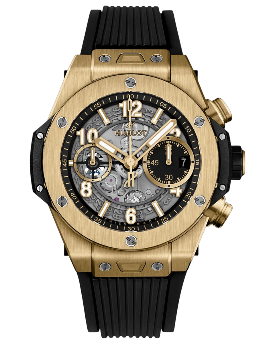 Hublot Big Bang Full Magic Gold 441.VX.1131.RX Black Skeleton Dial 42mm Men's Watch
