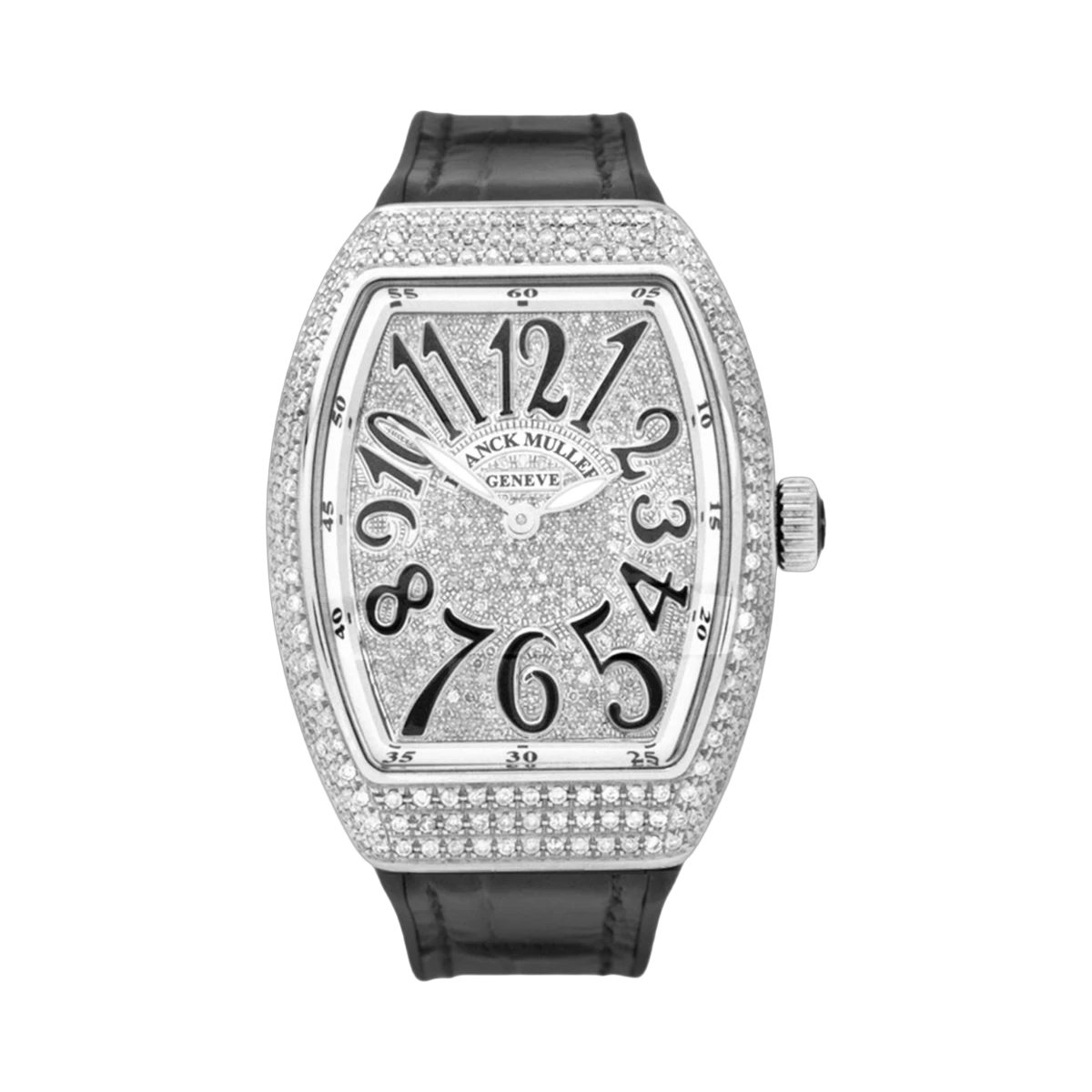 Franck Muller Vanguard Ladies Quartz White Dial & Numerals Diamond Bezel V35 QZ AC BC